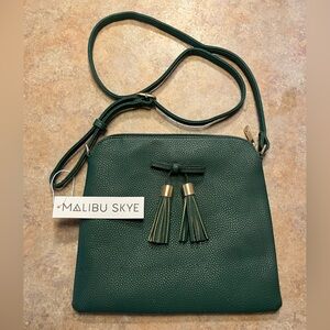 Malibu Skye Forest Green Tassel Bag
